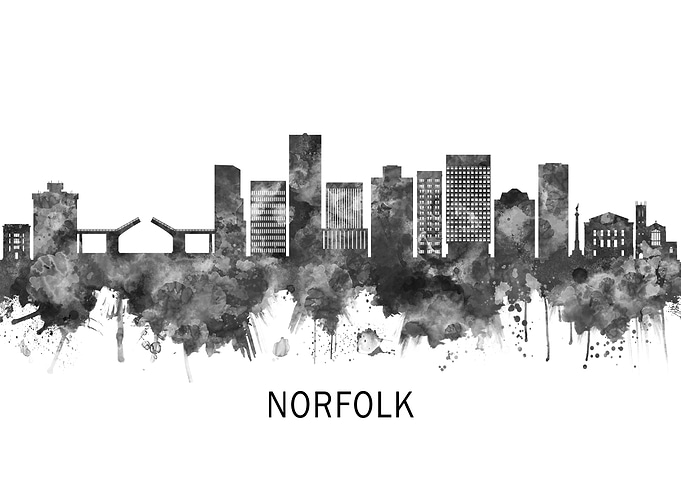 Norfolk Virginia Skyline