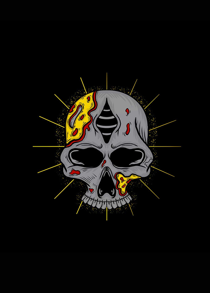 skull head illustration