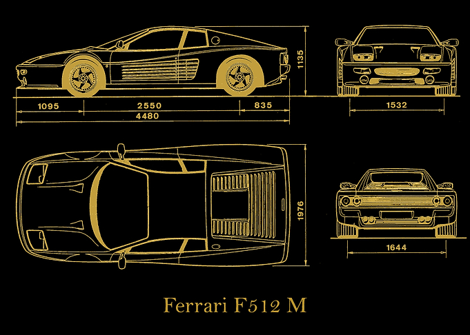 Ferrari F512 M 1994 gold