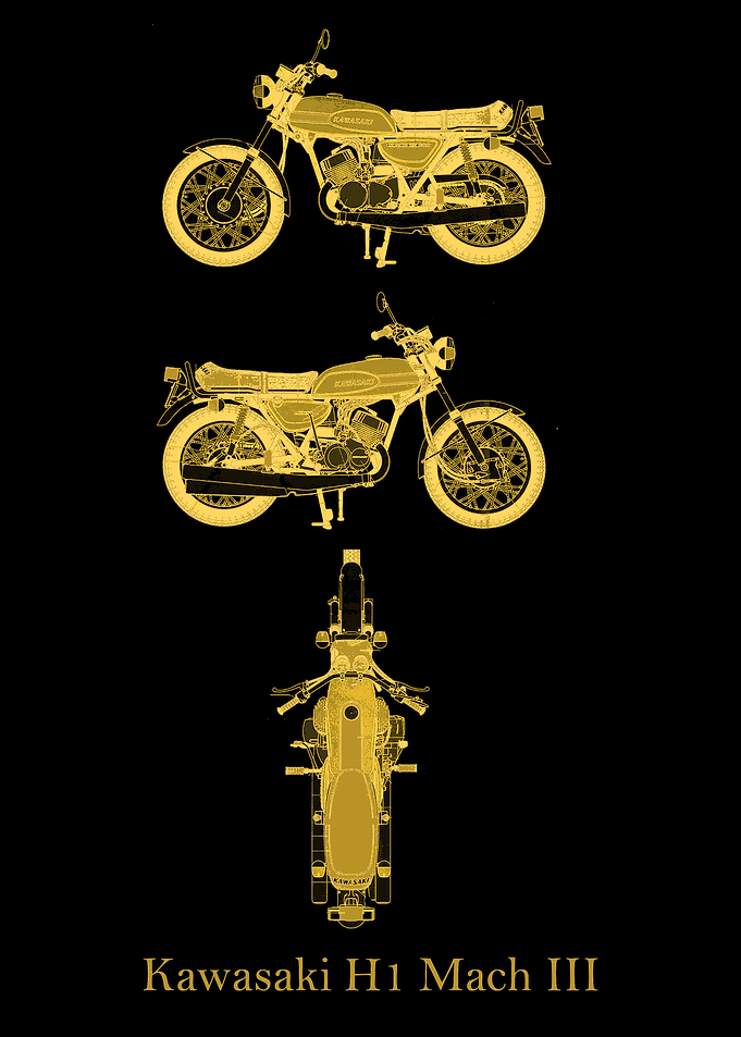 Kawasaki H1 Mach III gold