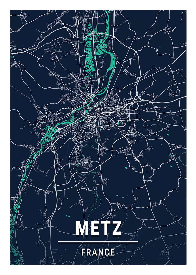 Metz Blue Dark Color City