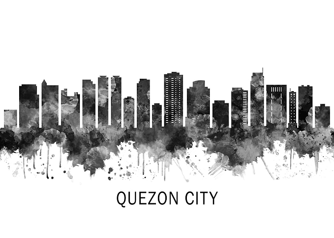 Quezon City Skyline BW
