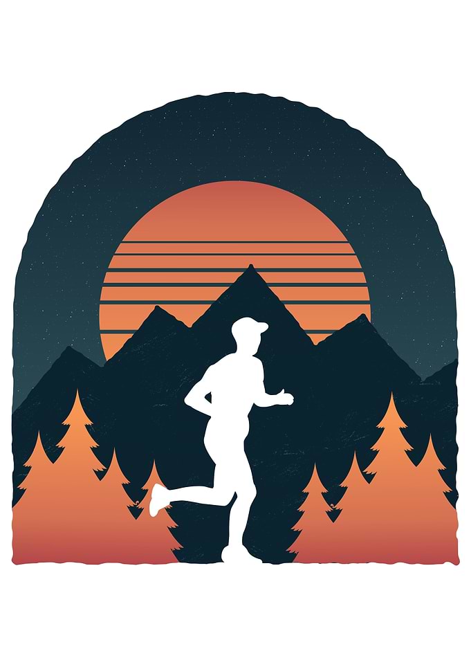 Running Hiking Mountains