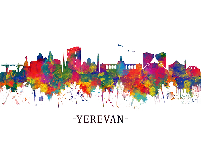 Yerevan Armenia Skyline