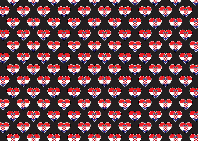 Love Croatia flag Motif