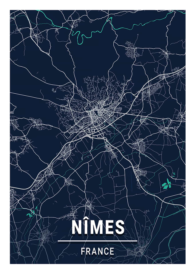 Nmes Blue Dark Color City