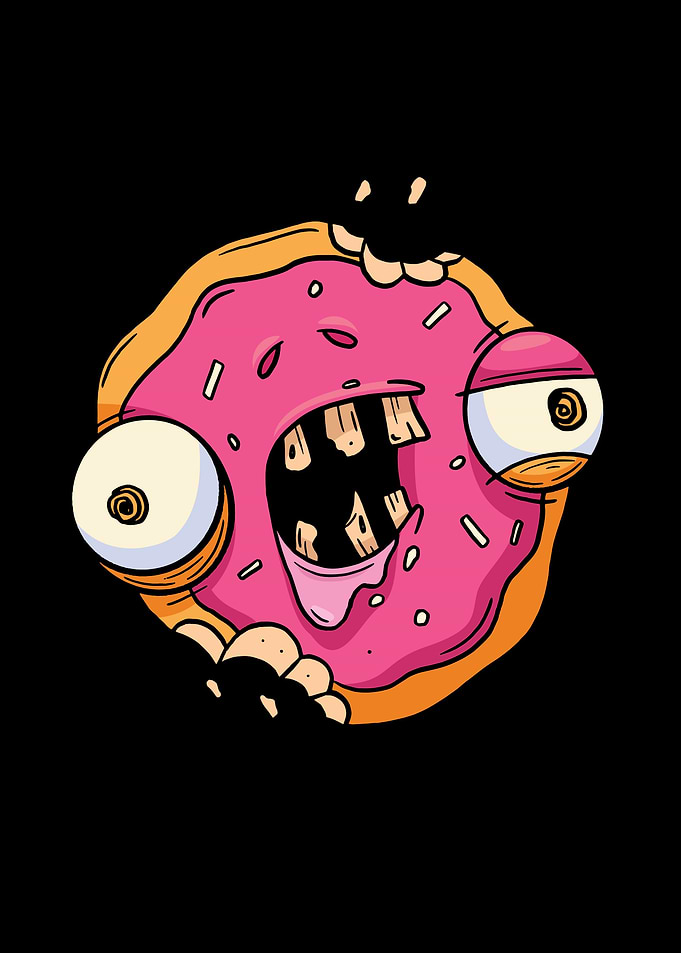 Funny Zombie Donut