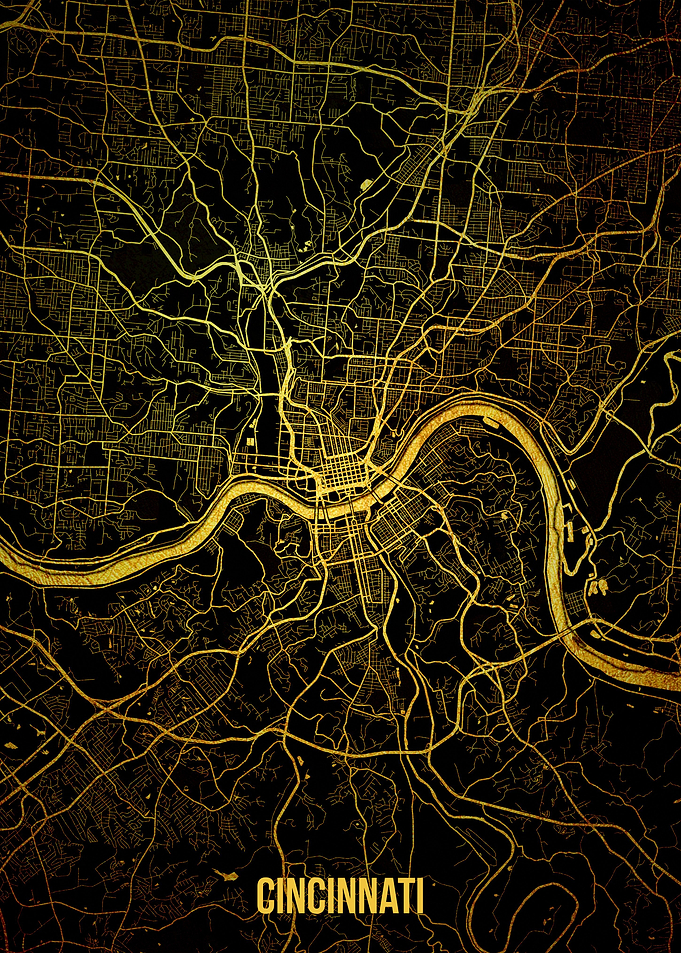 Cincinnati gold map
