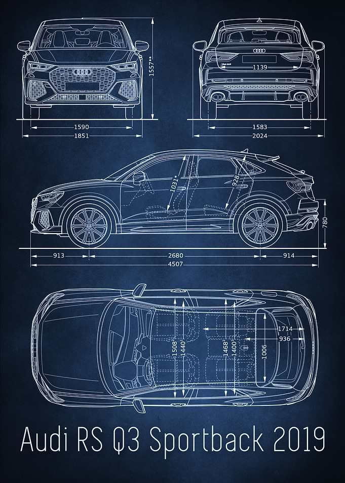 Audi RS 2019 Blueprint
