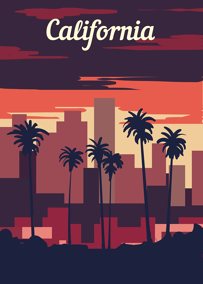 California retro poster
