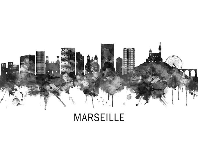 Marseille France Skyline
