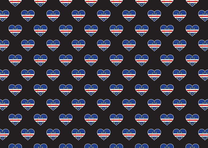 Love Cape Verde flag Motif