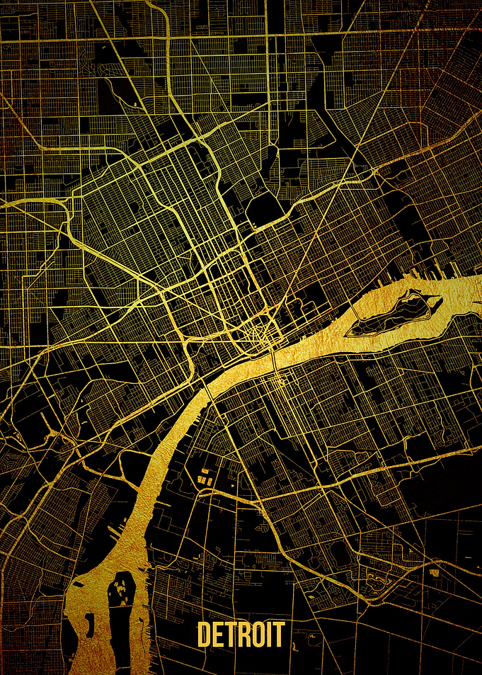 Detroit gold map