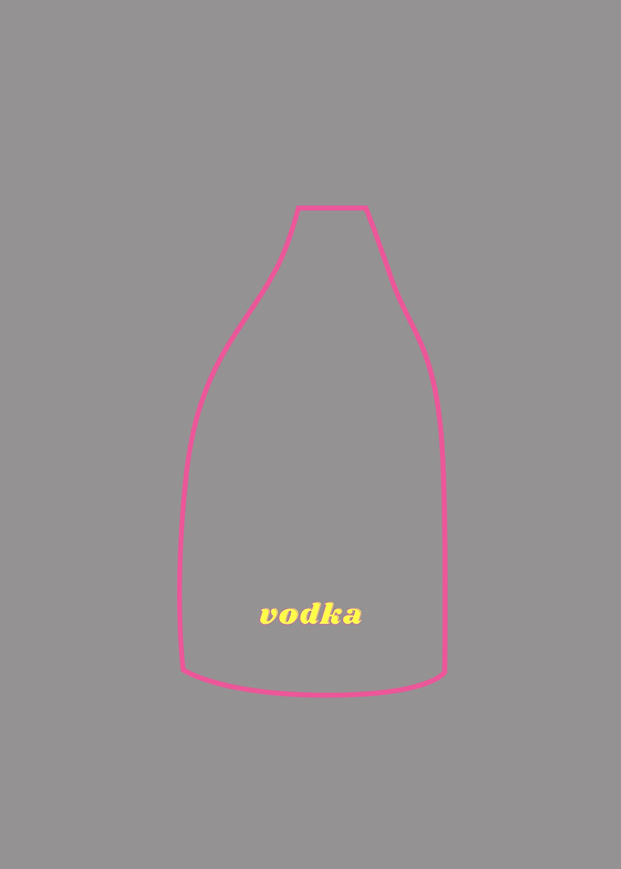 Cute vodka bottle