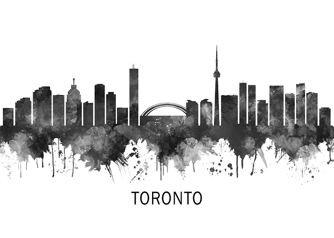 Toronto Skyline BW