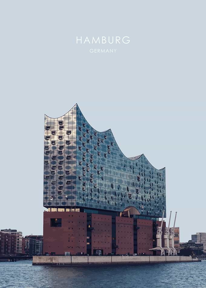 Hamburg Germany Travel Art