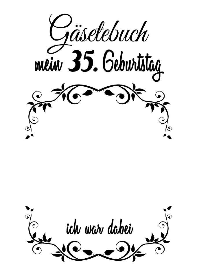 Gaesteliste 35 Geburtstag