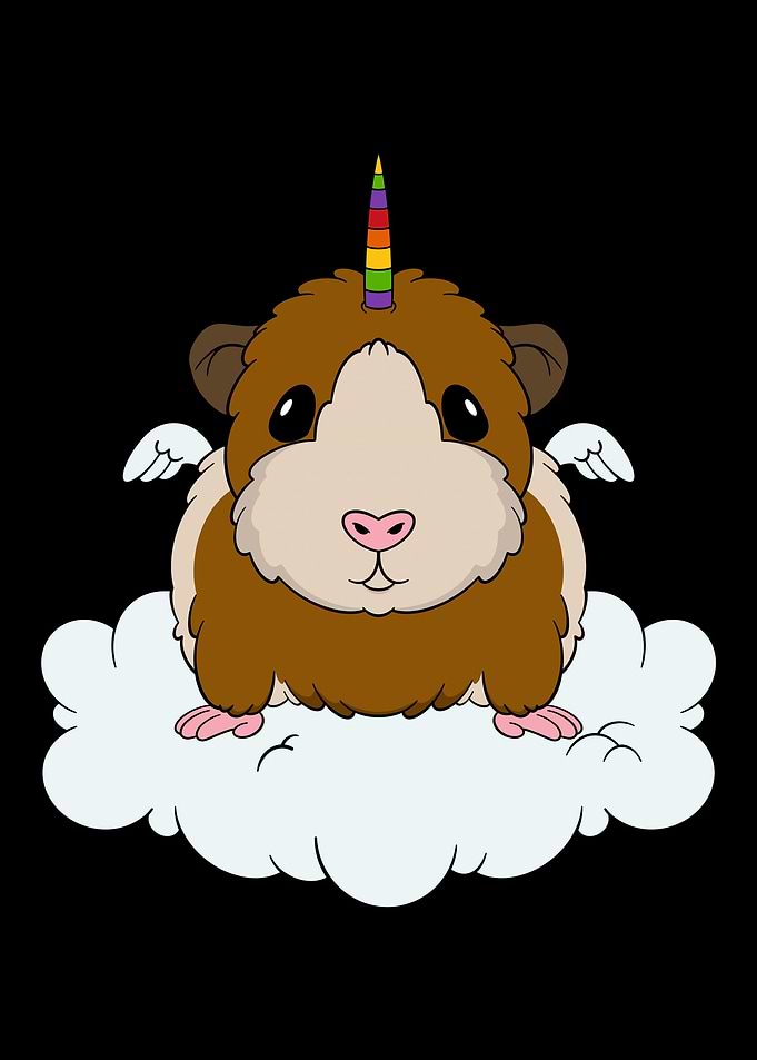 Guinea Pig Unicorn Rainbow