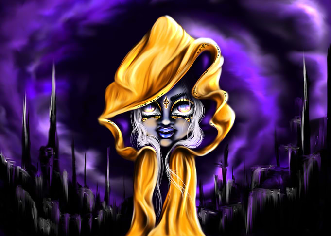 The golden wizard girl