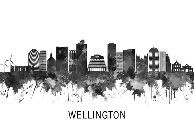 Wellington New Zealand BW