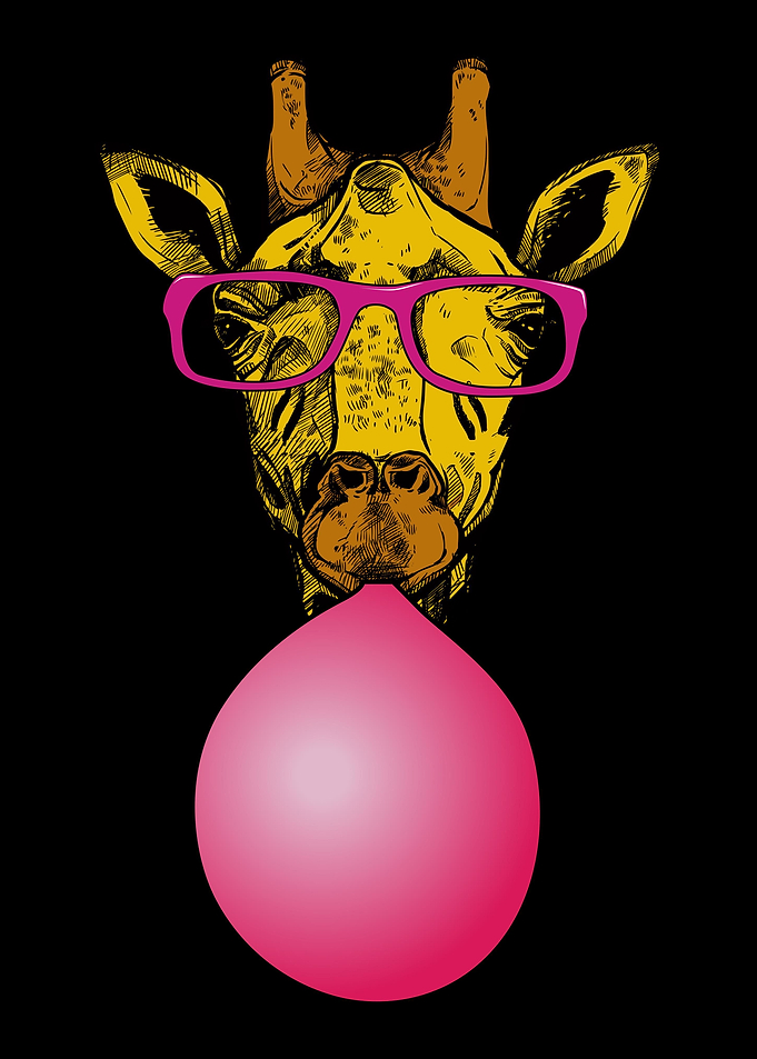 Giraffe Bubble Gum Wildlif