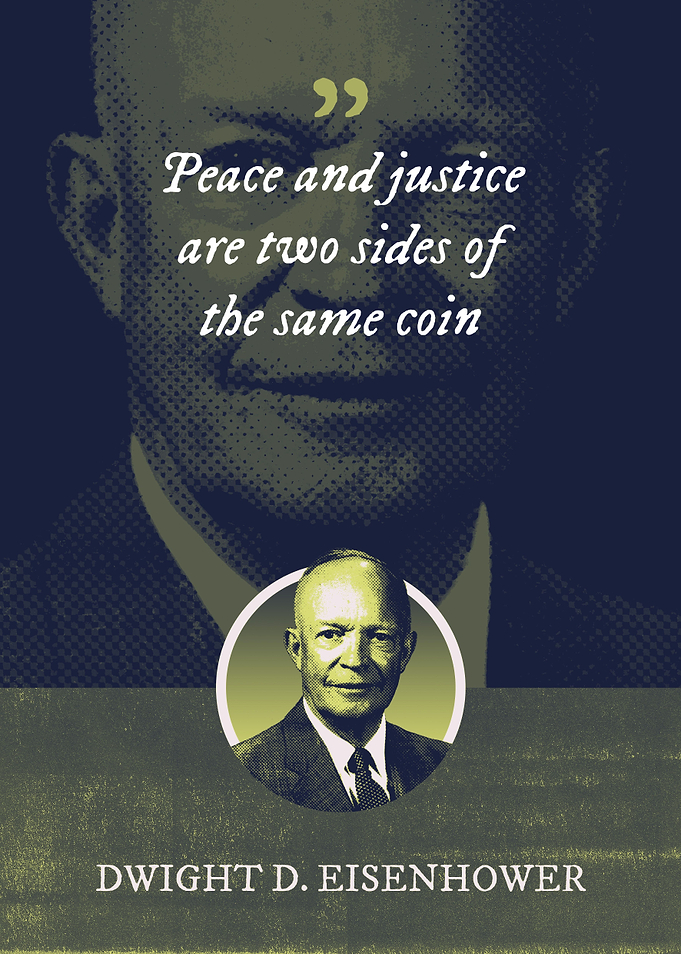 Peace and justice are two