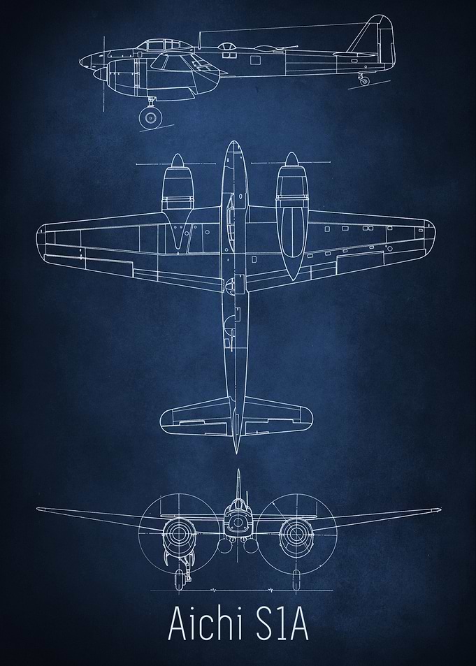 Aichi S1A Blueprint