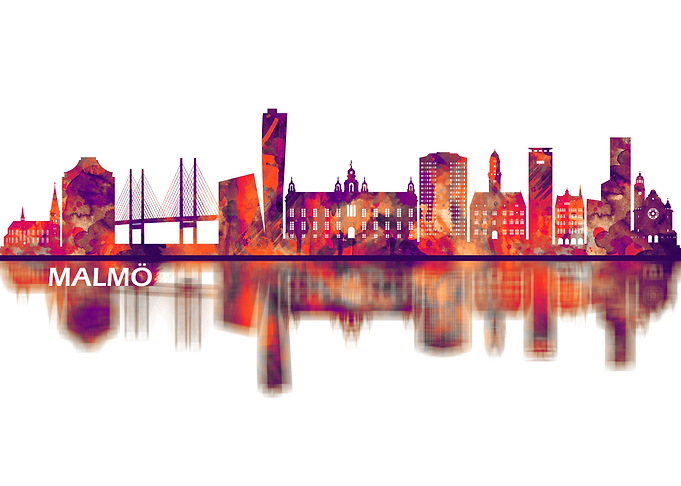 Malmo Sweden Skyline