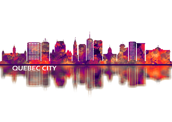 Quebec city Canada Skyline