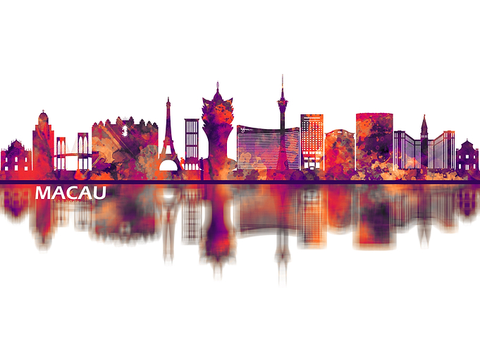 Macau China Skyline