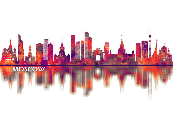 Moscow Russia Skyline