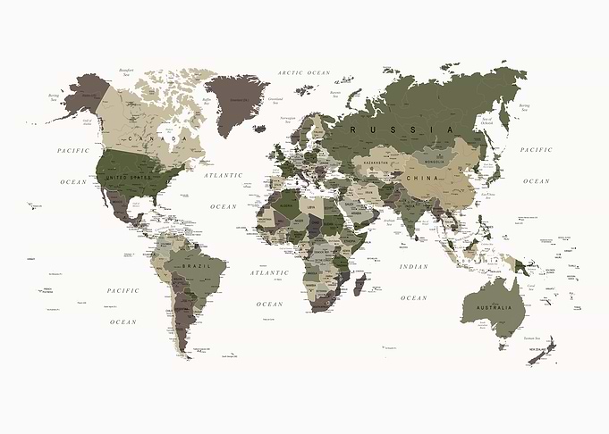 World map camouflage