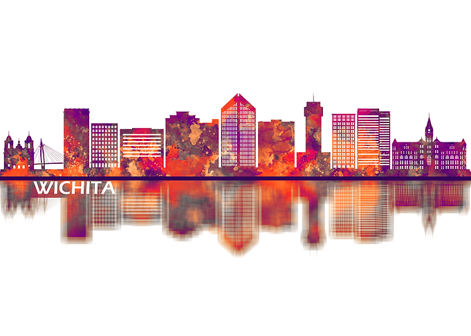Wichita Kansas Skyline