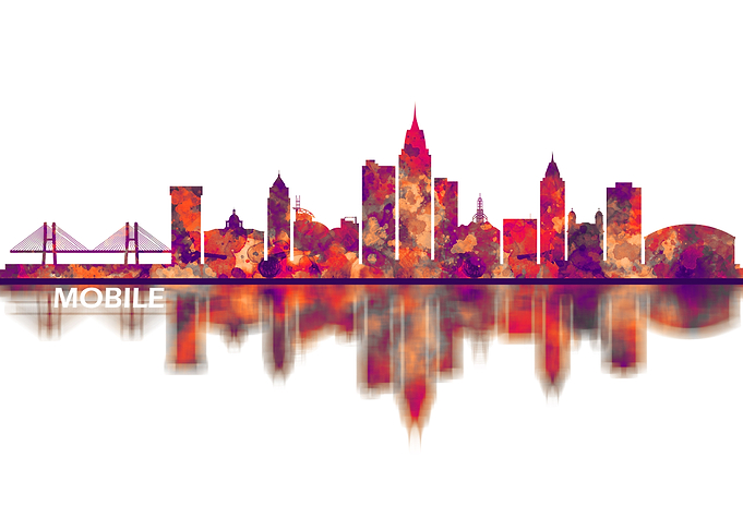 Mobile Alabama Skyline