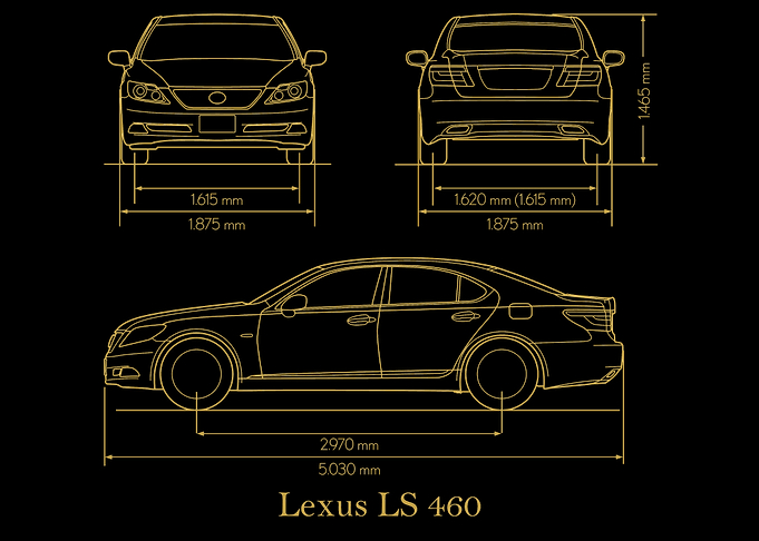 Lexus LS 460 2007 gold