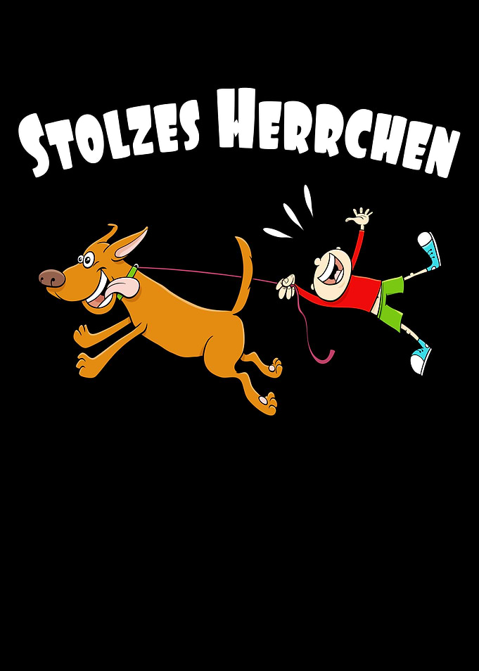 Stolzes Herrchen Hundepapa