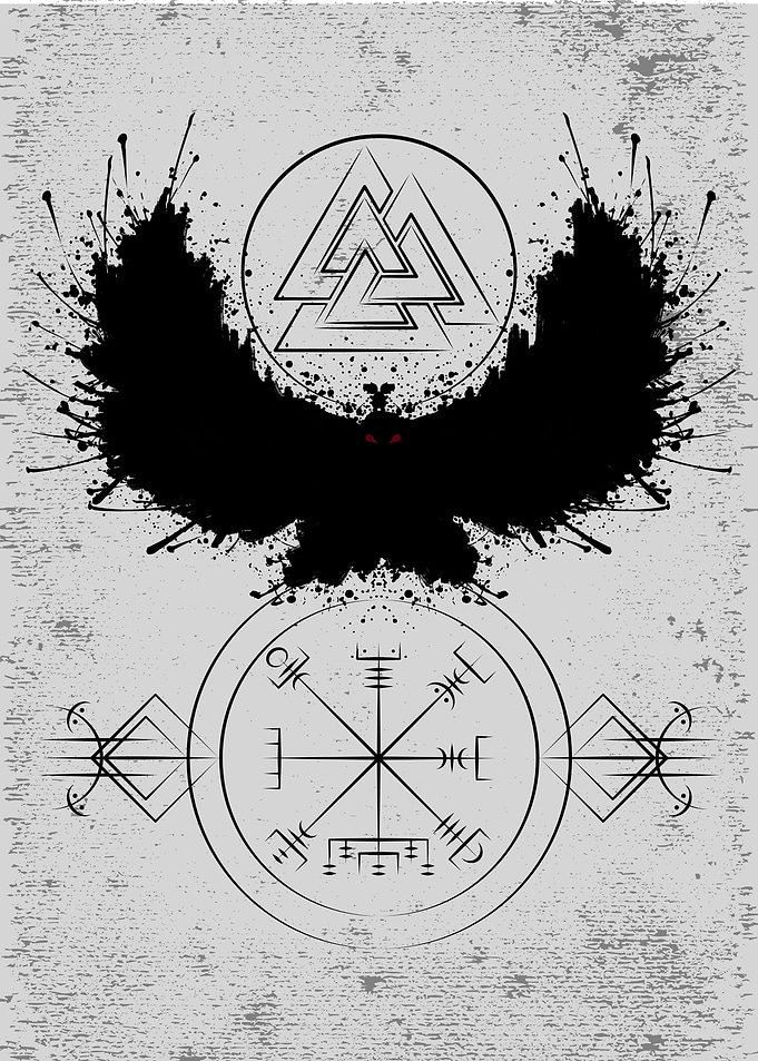 Odin Raven Viking Vegvisir