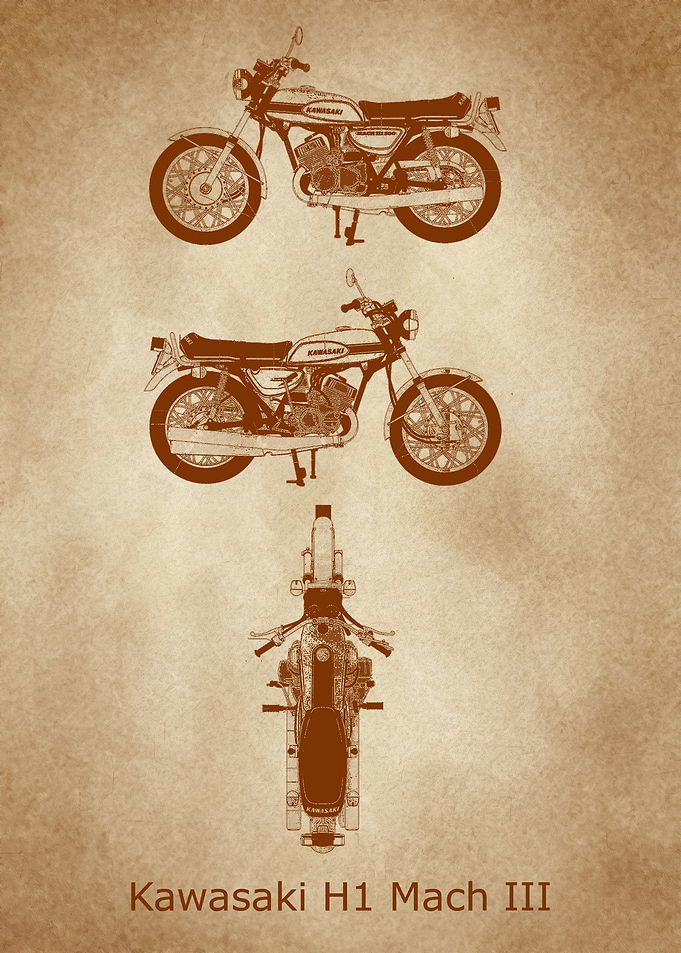 Kawasaki H1 Mach III old