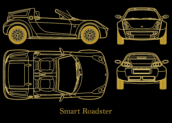 Smart Roadster gold