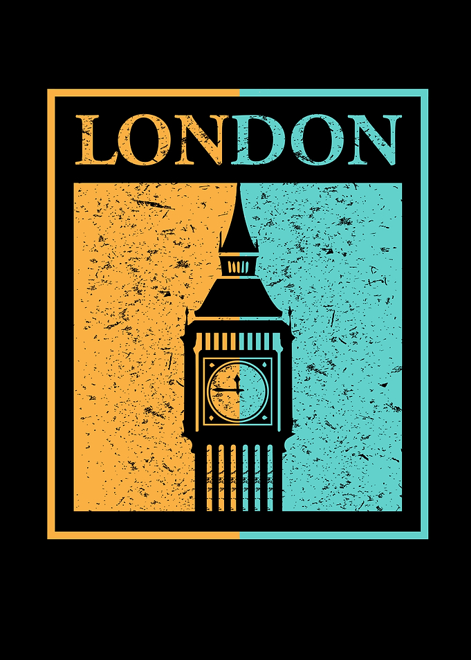 London Big Ben Tower Retro