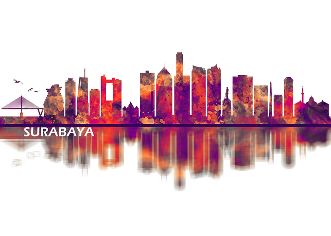 Surabaya Indonesia Skyline