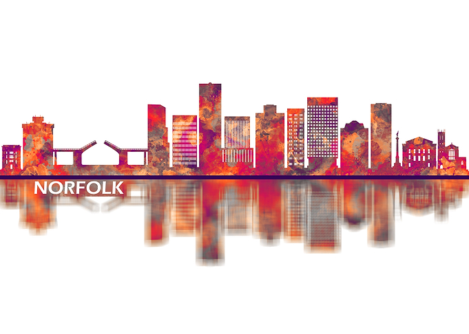 Norfolk Virginia Skyline