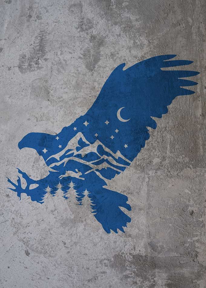 GRAFFITI EAGLE BLUE