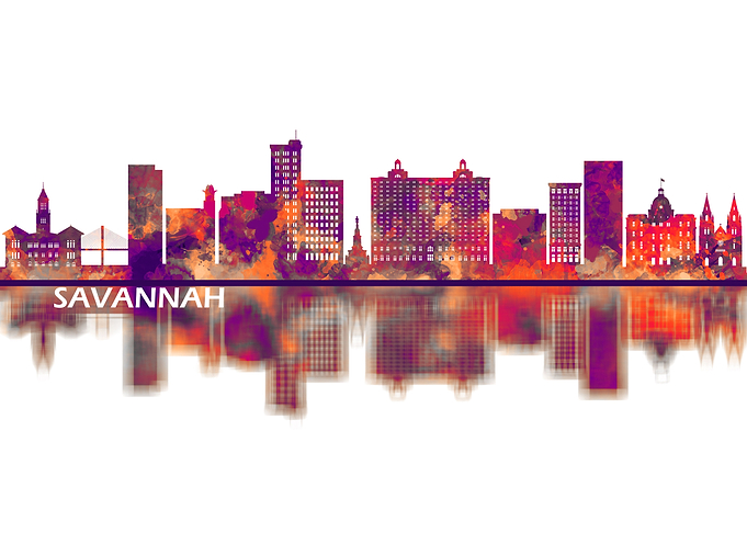 Savannah Georgia Skyline