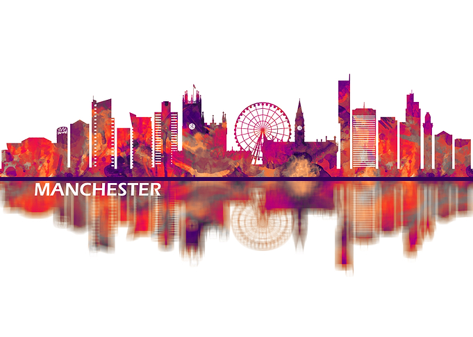 Manchester England Skyline