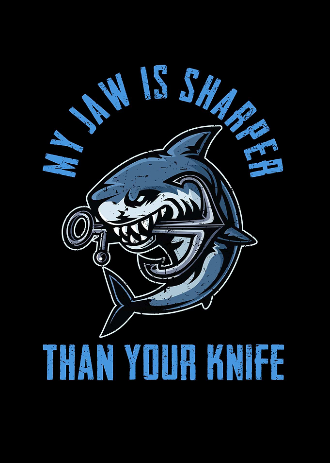 Shark jaw like knife