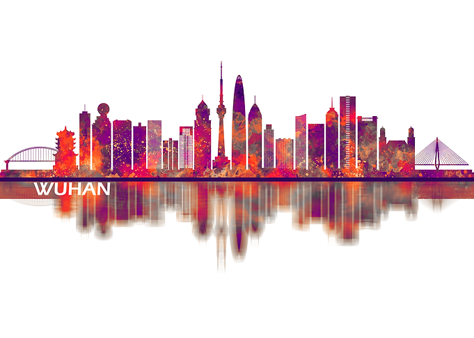 Wuhan China Skyline