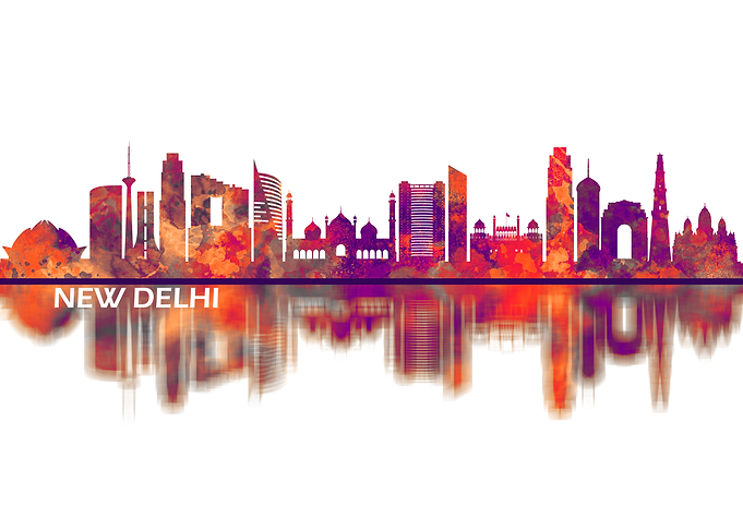 New Delhi India Skyline
