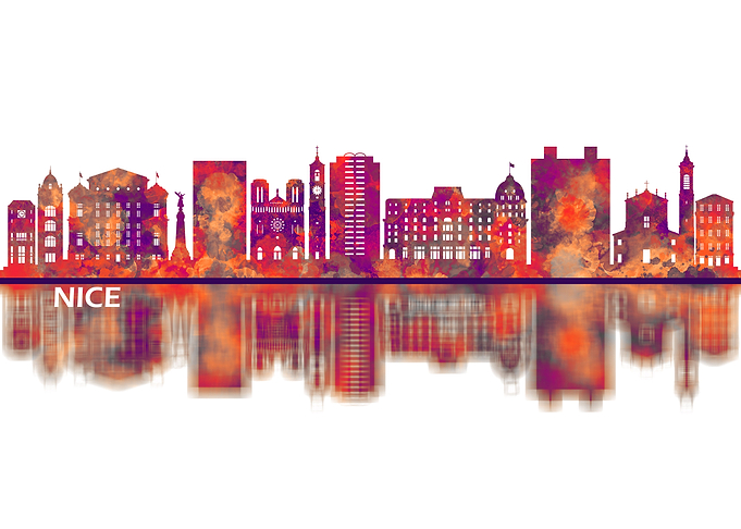 Nice France Skyline
