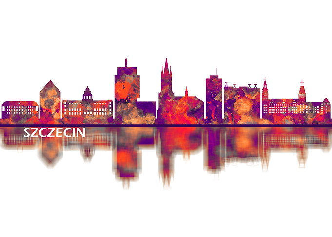 Szczecin Poland Skyline